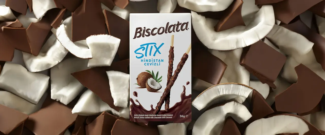 Палочки "Biscolata" Кокос 32г (Турция)