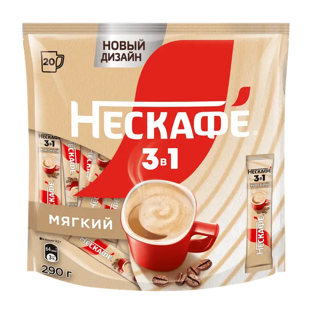 Кофе "Nescafe" Mild 3в1 растворимый, 14,5 г