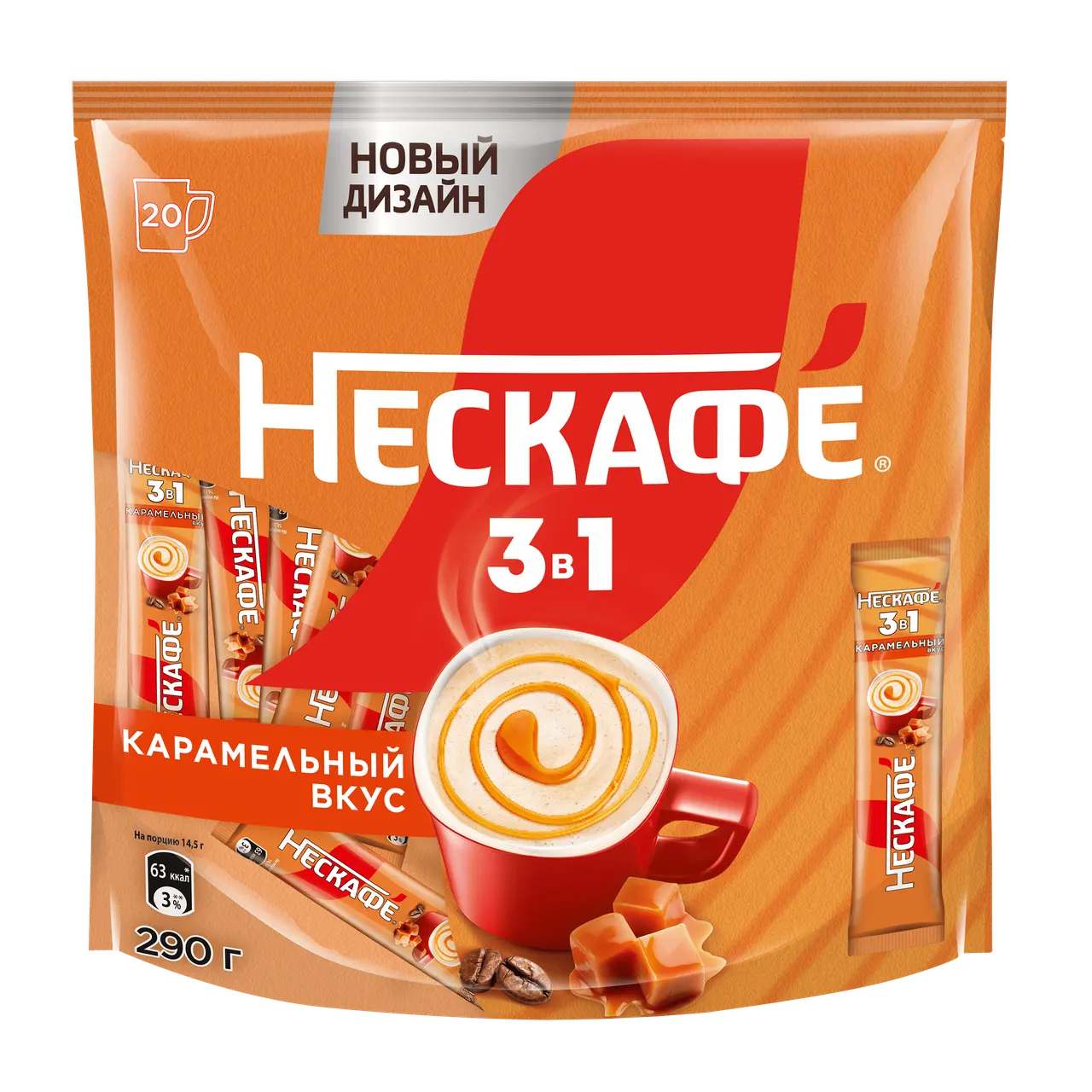Кофе "Nescafe" caramel 3в1 14,5г