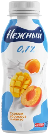 Йогурт "Campina" НЕЖНЫЙ ПИТЬЕВОЙ 285г 0,1% АБРИК/МАНГО (Россия)