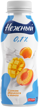 Йогурт "Campina" НЕЖНЫЙ ПИТЬЕВОЙ 285г 0,1% АБРИК/МАНГО (Россия)