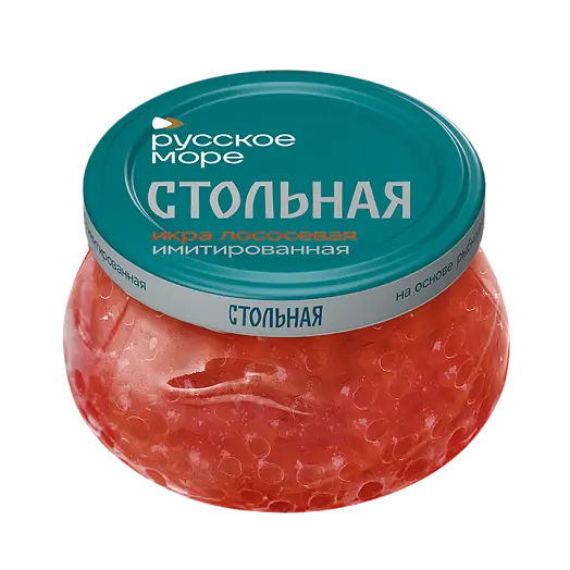 "Русское море" ИКРА СТОЛЬНАЯ ИМИТ.ПАСТЕР. ЛОСОСЕВАЯ с/б 230г (Россия)