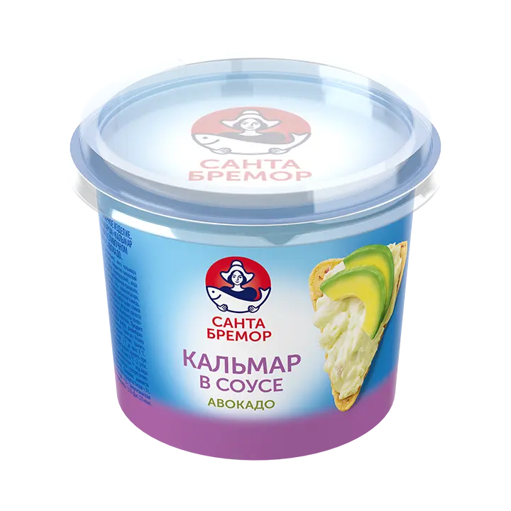 "Русское море" ПАСТА КАЛЬМАР В СЛИВ СОУСЕ С АВОКАДО 150г (Беларусь)