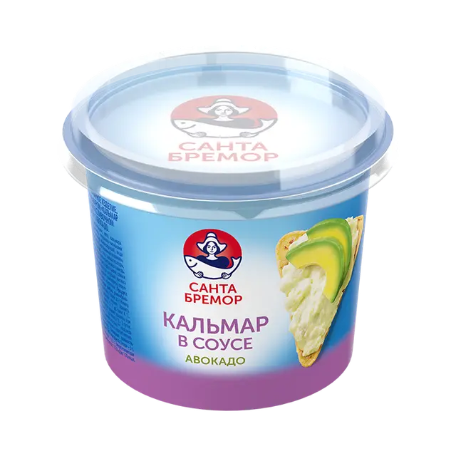 "Русское море" ПАСТА КАЛЬМАР В СЛИВ СОУСЕ С АВОКАДО 150г (Беларусь)
