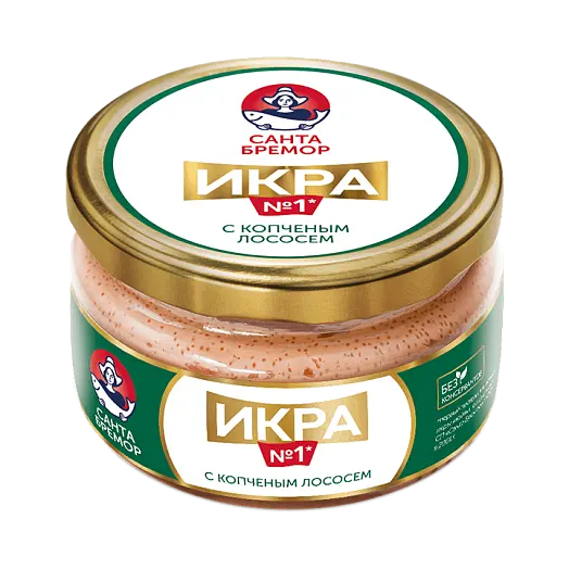 "Русское море" ИКРА № 1 МОЙВЫ ДЕЛИКАТ.С КОПЧЕН.ЛОСОСЕМ 180г (Беларусь)