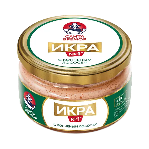 "Русское море" ИКРА № 1 МОЙВЫ ДЕЛИКАТ.С КОПЧЕН.ЛОСОСЕМ 180г (Беларусь)