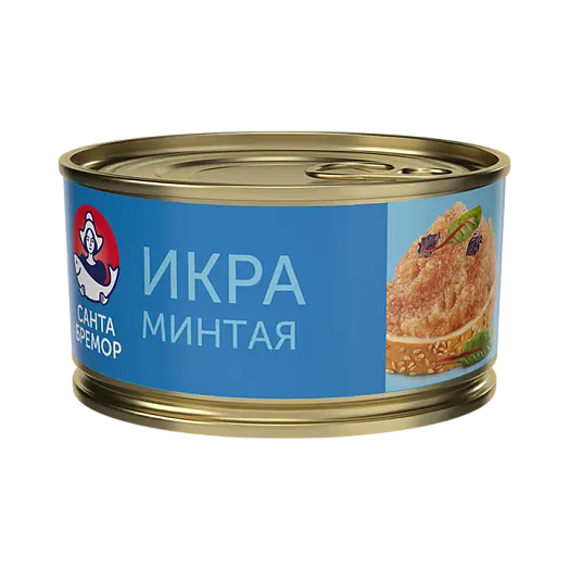 "Русское море" ИКРА МИНТАЯ ДЕЛИКАТ.ЛЮКС ж/б 130г (Беларусь)