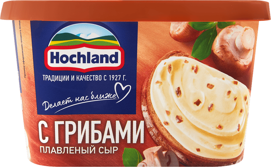 Сыр "Hochland" 200г ванн ПЛАВ. С ГРИБАМИ (Россия)