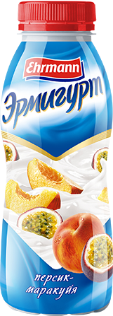 Йогурт "Ehrmann" Питьевой 1,2% Персик/Маракуйя 420г (Россия)