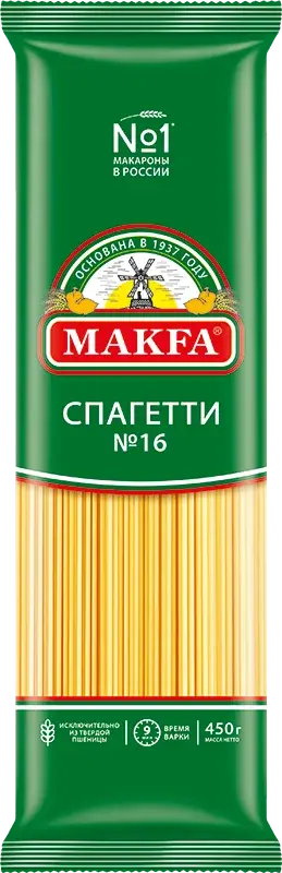 "Макфа" Вермишель Длинная Спагетти В/С 400г (Россия)