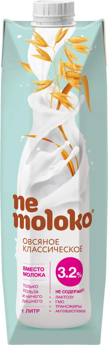"Сады Придонья" 1,0л Nemoloko 3,2% Напиток Овсяный Классичес (Россия)