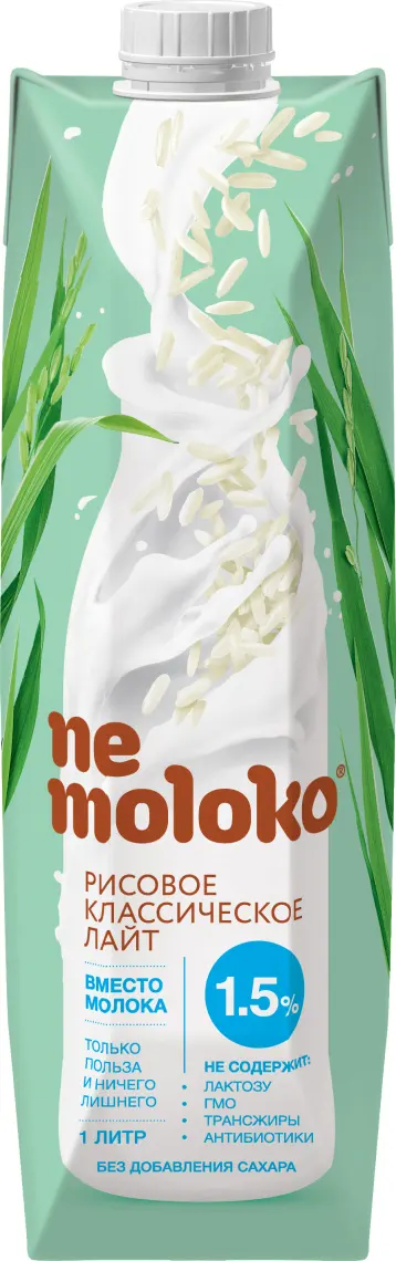 "Сады Придонья" 1,0л Nemoloko Напиток Рисовый Классич Лайт (Россия)
