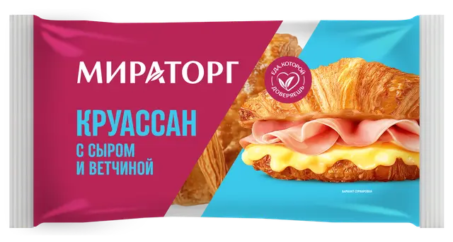 "Мираторг" Круассан с сыром и ветч ОХЛ 110г (Россия)