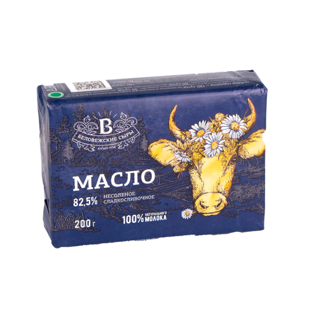 Масло "Беловежские сыры" 82,5% 200г (Беларусь)