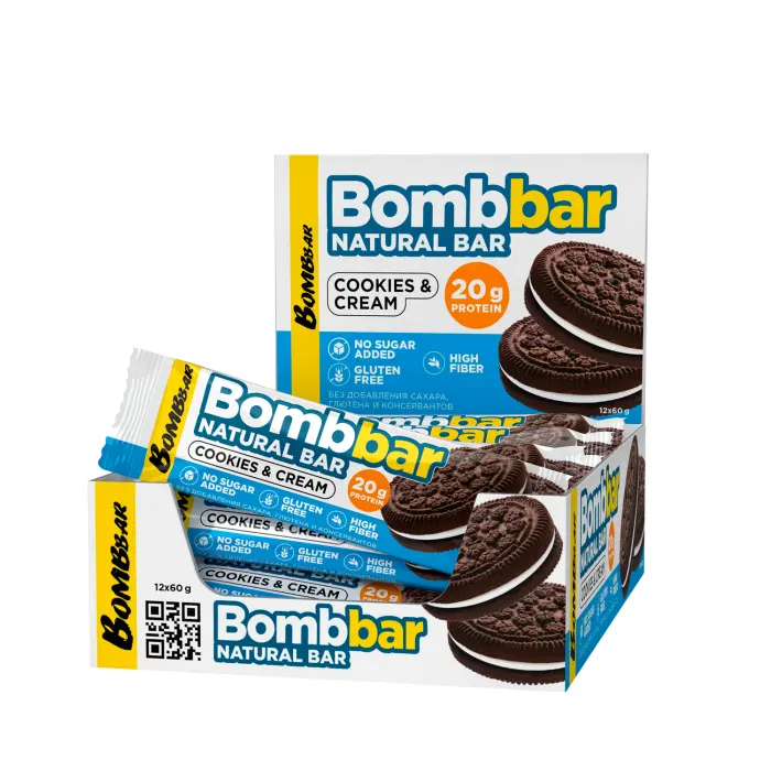 Батончик "Bombbar" Печенье крем 60г (Россия)