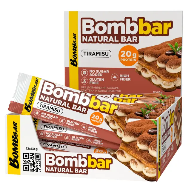 Батончик "Bombbar" Тирамису 60г (Россия)