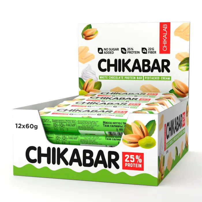 Батончик "Chikalab" Глазированный с фисташковым кремом 60г (Россия)