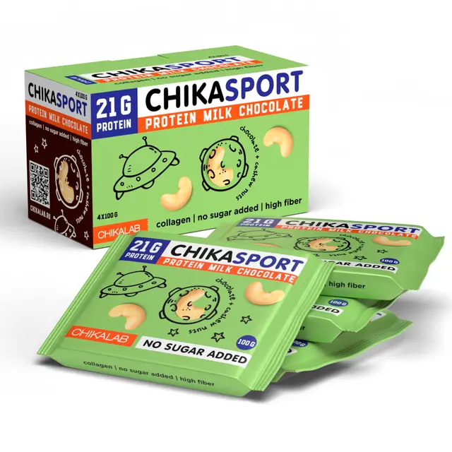 Шоколад молочный "Chikalab" с кешью 100г (Россия)