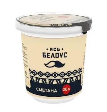 Сметана "Ясь Белоус" 20% 350г (Беларусь)