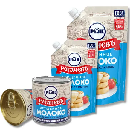 Молоко сгущенное "Рогачевъ" 8,5% 380г (Россия)