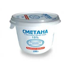 "Джанкойское" Сметана 15% 200г (Россия)