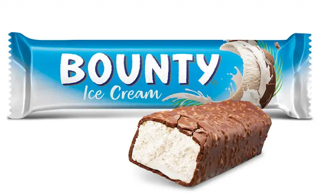 Мороженое молочное "Bounty" батончик 39г (Россия)