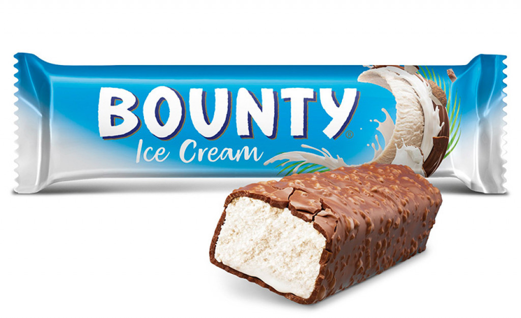 Мороженое молочное "Bounty" батончик 39г (Россия)