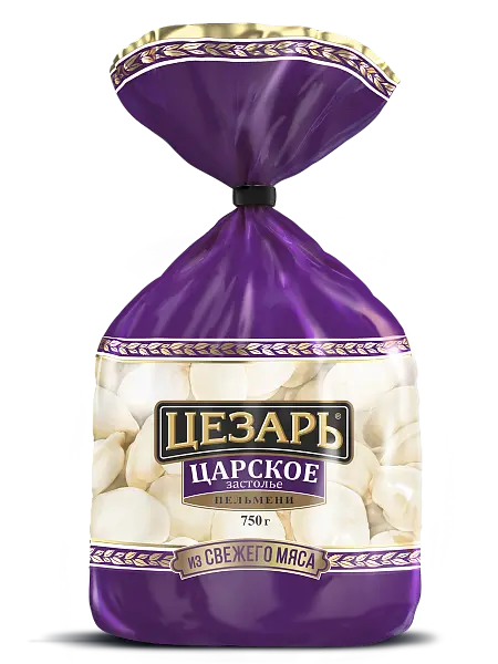 Пельмени "Цезарь" Царское застолье свинина-говядина 750г (Россия)