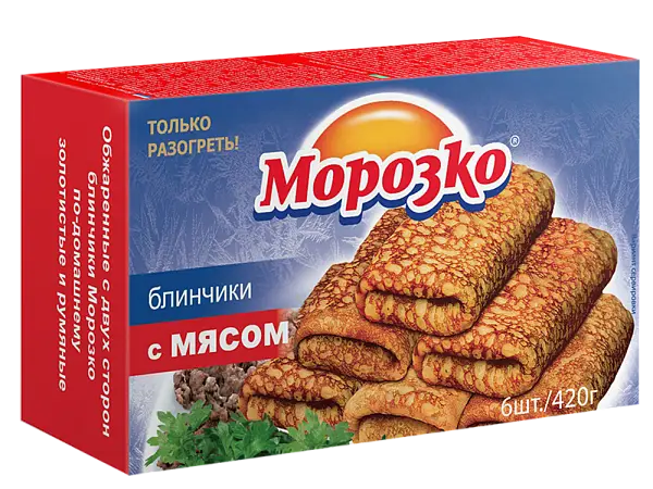 "Морозко" блинчики с мясом 420г (Россия)