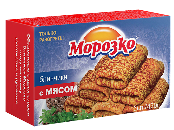 "Морозко" блинчики с мясом 420г (Россия)