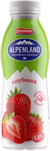 Йогурт "Alpenland" Клубника 1,2% 420г (Россия)