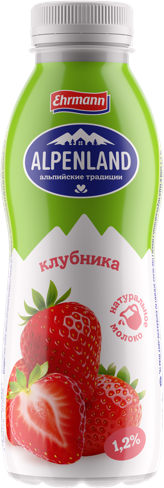 Йогурт "Alpenland" Клубника 1,2% 420г (Россия)