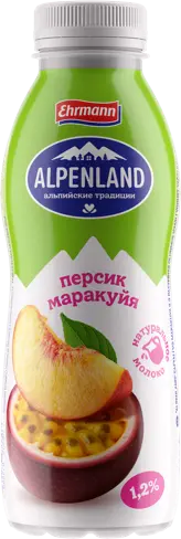 Йогурт "Alpenland" Персик Маракуйя 1,2% 420г (Россия)
