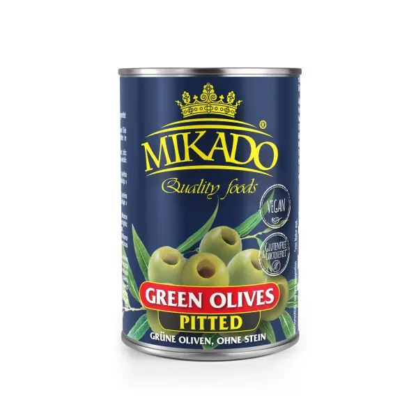 "Mikado" Оливки зеленые б/к ж/б 300г (Россия)