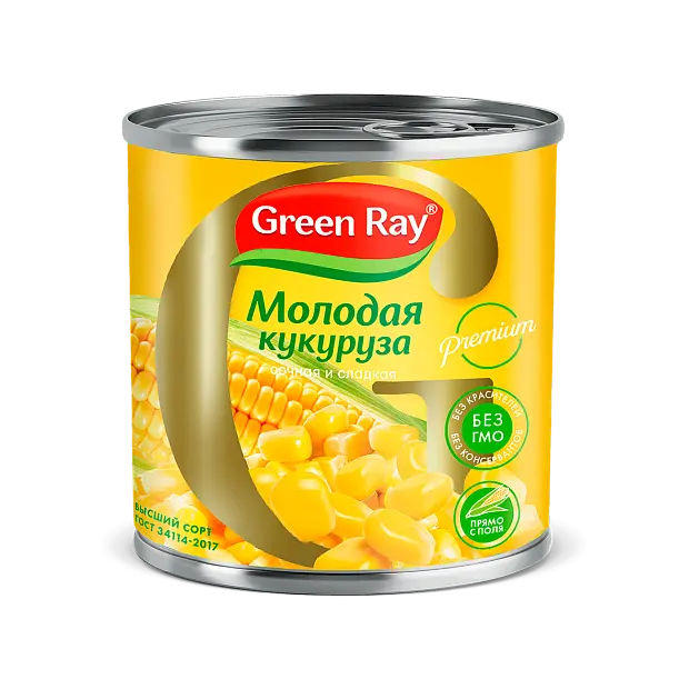 "Green Ray" Кукуруза сладкая 425г (Россия)