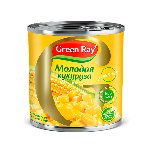 "Green Ray" Кукуруза сладкая 425г (Россия)