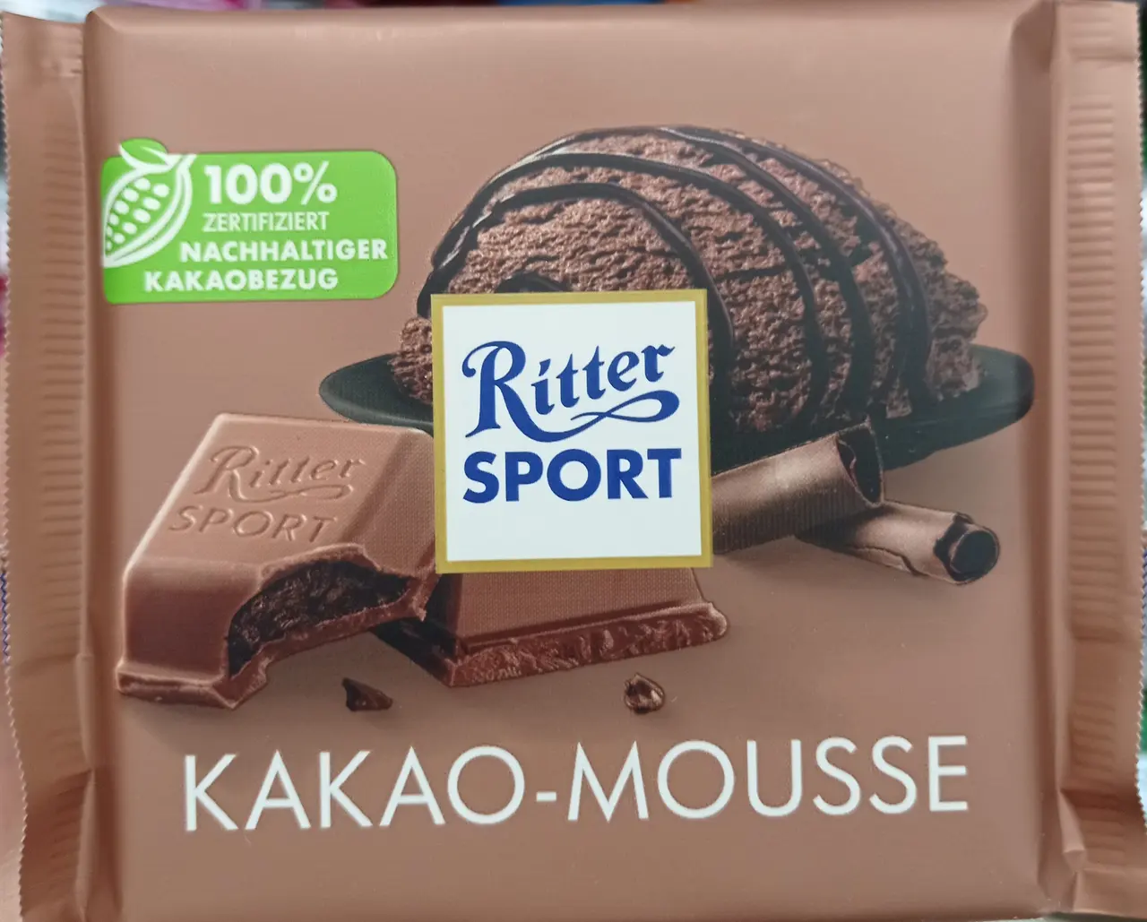 Шоколадка "Ritter Sport" Какао-mousse 100г (Германия)
