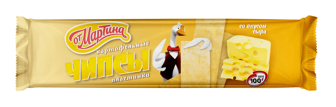 Чипсы "От Мартина" пластины сырные 100г (Россия)