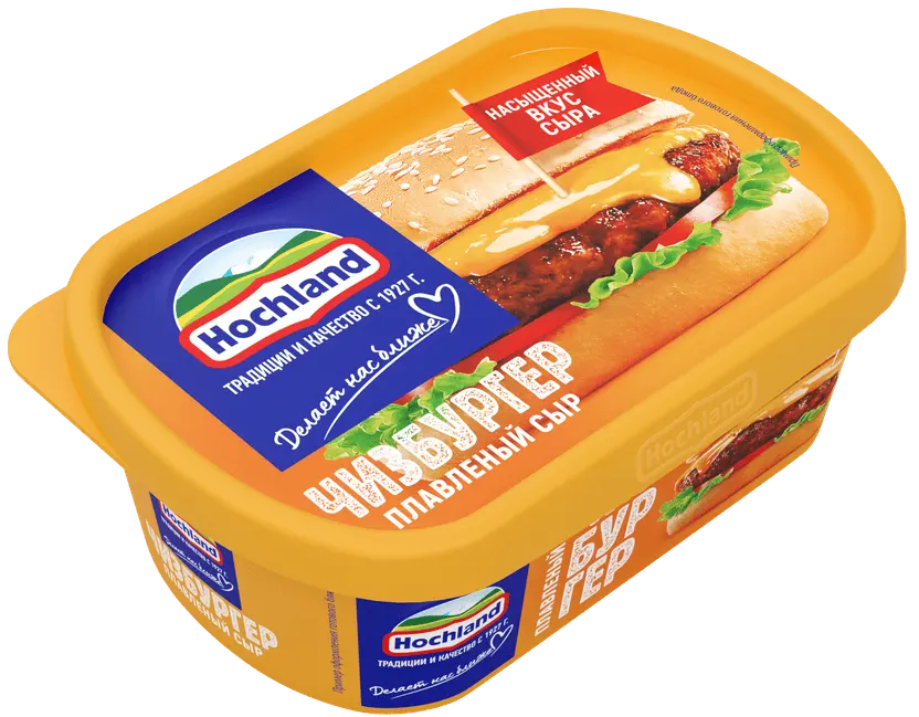 Сыр "Hochland" 200г ванн ПЛАВ. Чизбургер (Россия)