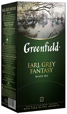 Чай Greenfield Earl Grey Fantasy черный байховый с бергамотом 100пак 2г (Россия)