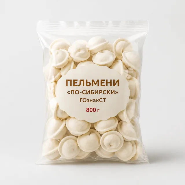 Пельмени «По-сибирски» ГОзнакСТ 800г (Россия)