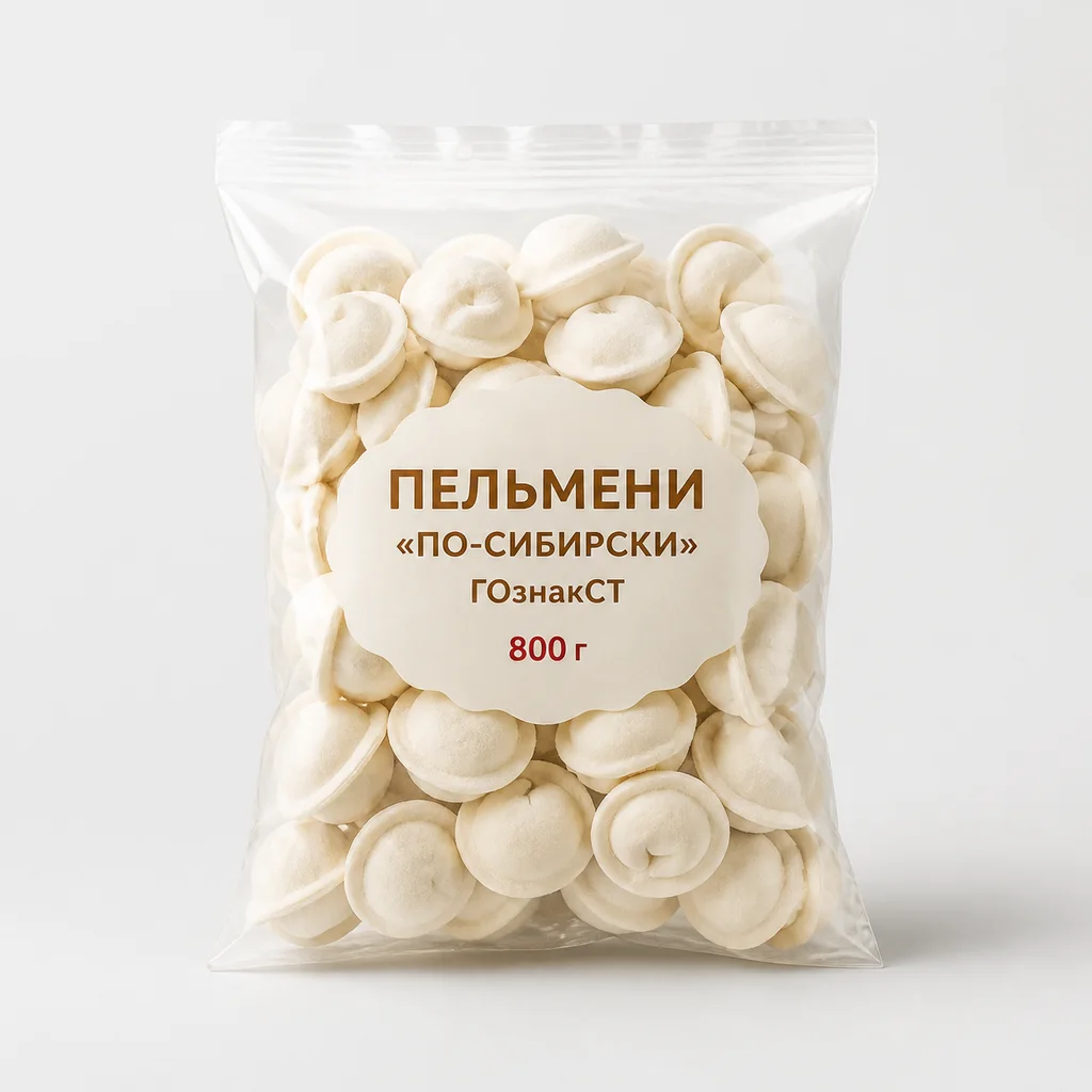 Пельмени «По-сибирски» ГОзнакСТ 800г (Россия)