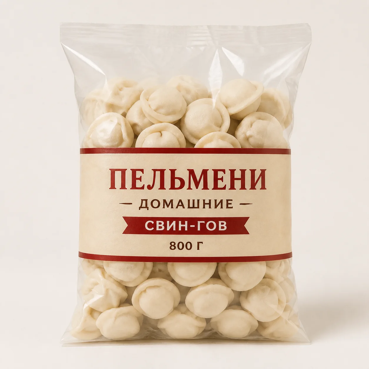 AI-иллюстрация Migka AI — Пельмени "Мираторг" Домашние Свин-Гов 800г (Россия)