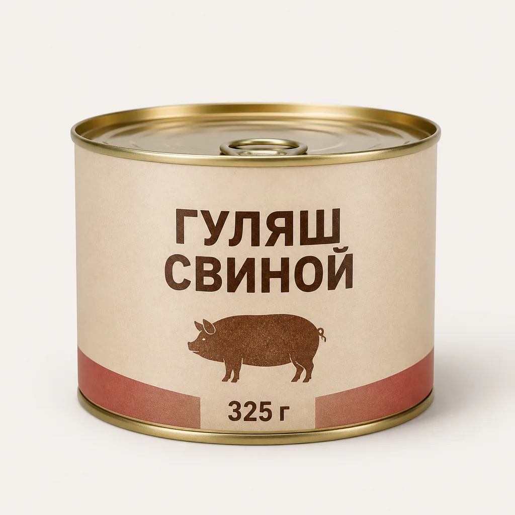 Консервы "Село Зуленое" Гуляш Свиной 325г (Россия)