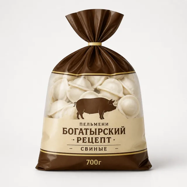 Пельмени "Мираторг" Богатырский рецепт Свиные 700г (Россия)