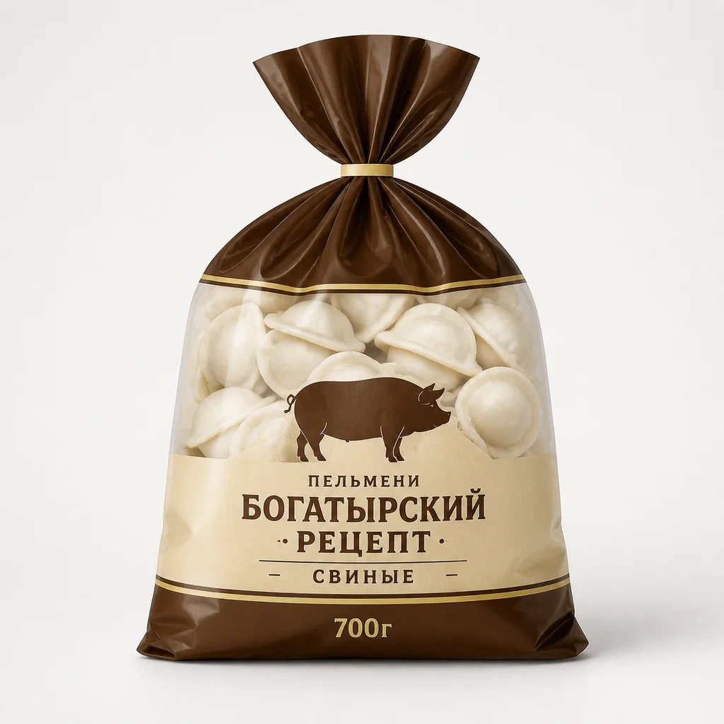 Пельмени "Мираторг" Богатырский рецепт Свиные 700г (Россия)