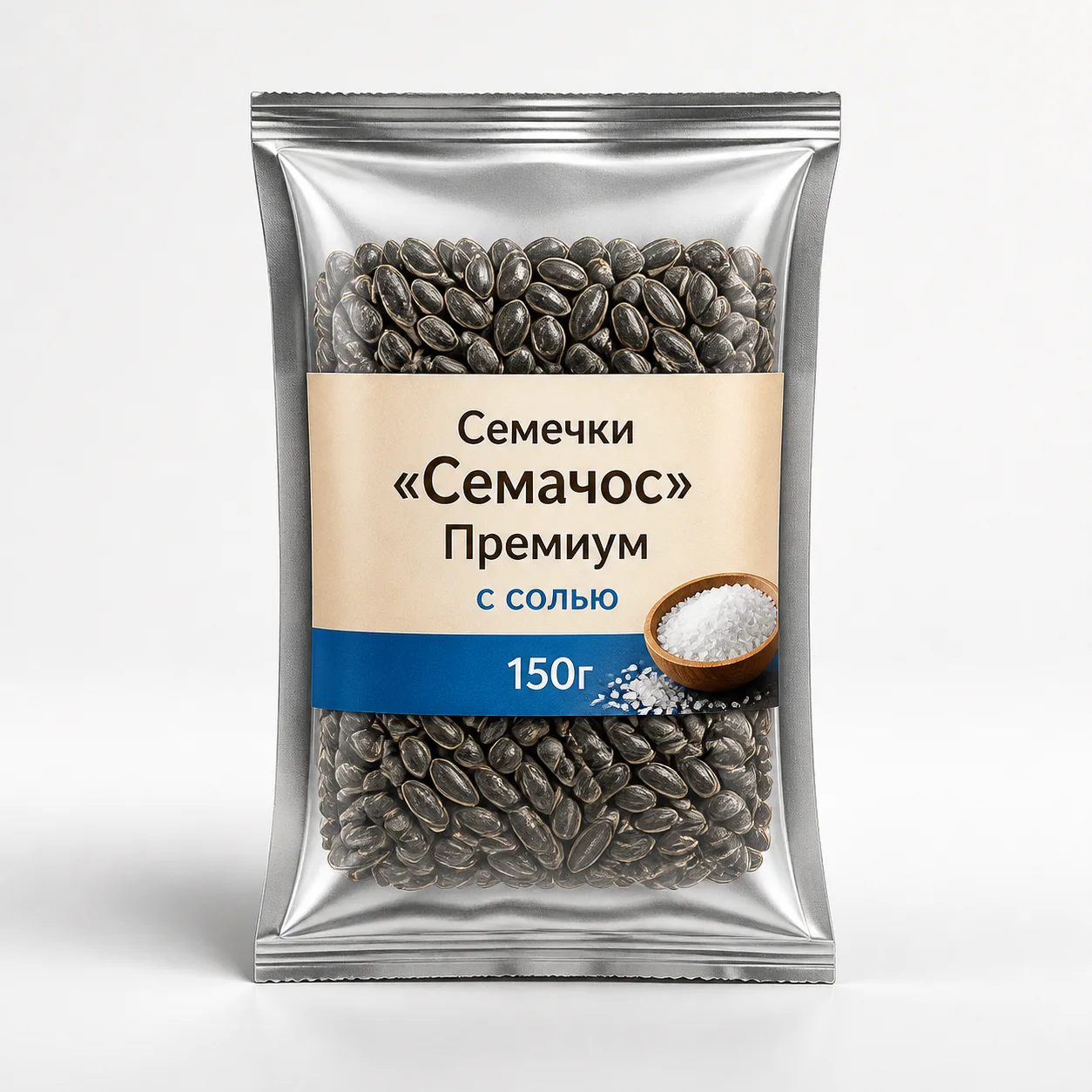 AI-иллюстрация Migka AI — Семечки "Семачос" Премиум с солью 150г
