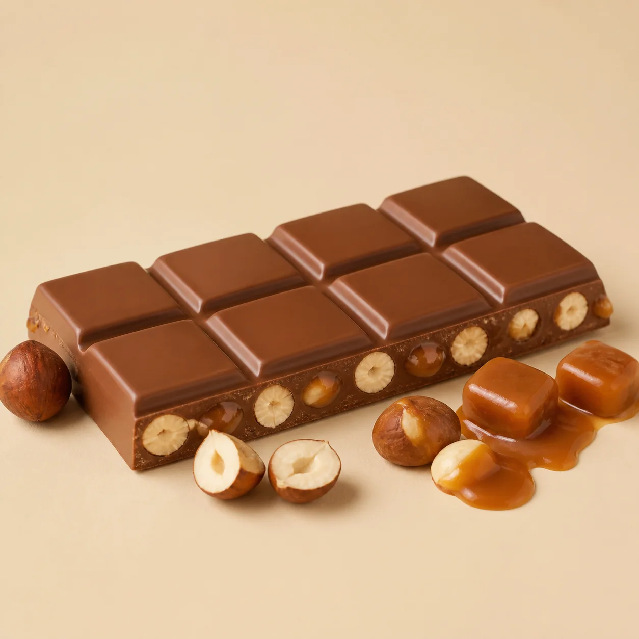 AI-иллюстрация Migka AI — Шоколад "Milka" Toffee wholenut молочный 300г (Польша)