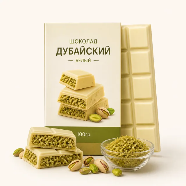 НИКАРАО Шоколад ДУБАЙСКИЙ белый 100гр*16шт
