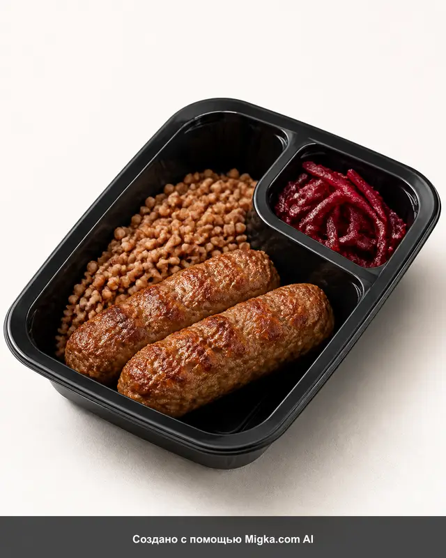 "Домашняя Кухня" Люля-кебаб с гречкой и свеклой 250г (Россия)